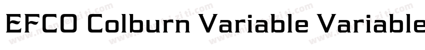 EFCO Colburn Variable Variable字体转换